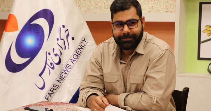 علی طارمی در جایگاه مسئول کانون فرهنگی و هنری دانشکده فارس