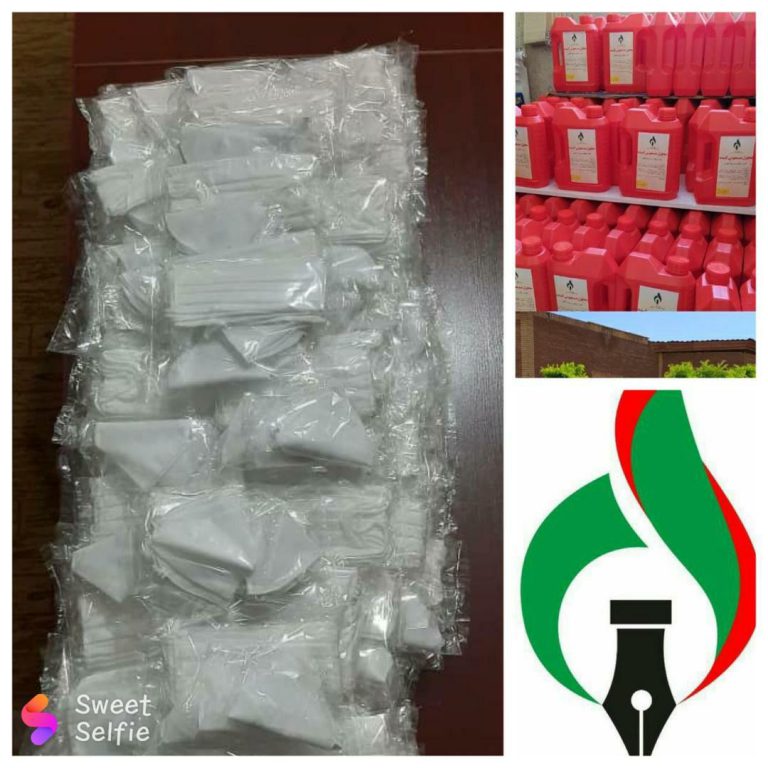 توزیع رایگان ماسک و مواد ضدعفونی سطوح توسط خانه مطبوعات البرز به خبرنگاران