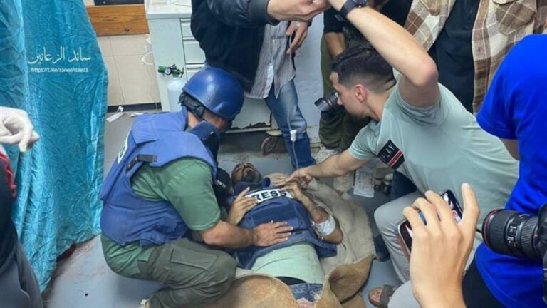 حمله جدید صهیونیست‌ها به خبرنگاران در مرکز غزه