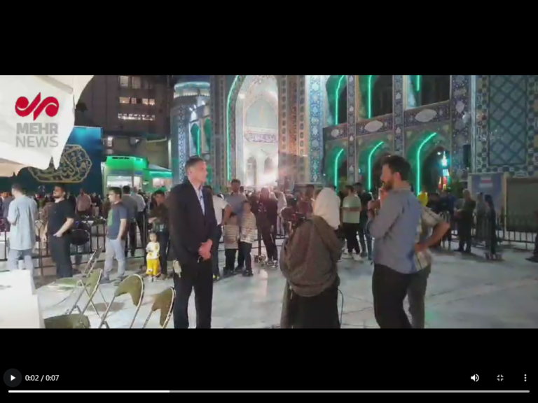 گزارش زنده خبرنگار شبکه cnn آمریکا از صفوف رای‌گیری در محل امام‌زاده صالح(ع) تهران