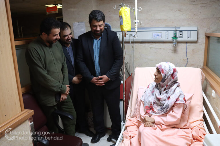 عیادت مدیرکل فرهنگی گیلان از خانم “مهتاب راه” روزنامه‌نگار و فعال فرهنگی رضوانشهری