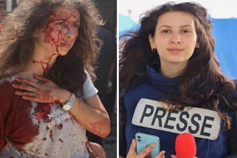 زخمی شدن خبرنگار زن در غزه