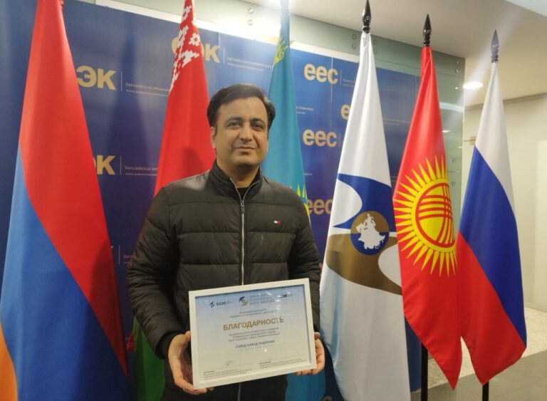 تقدیر اتحادیه ی اقتصادی اوراسیا از خبرنگار ایرنا در مسکو