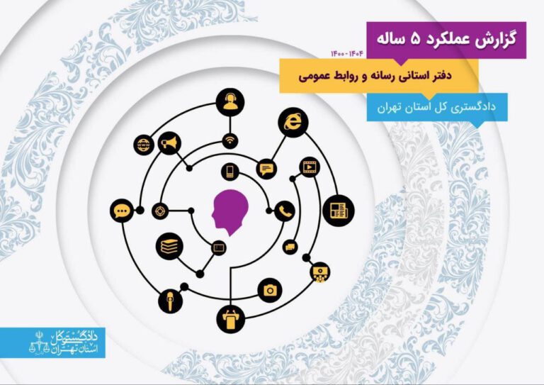 انتشار گزارش پنج‌ساله عملکرد رسانه و روابط عمومی دادگستری استان تهران