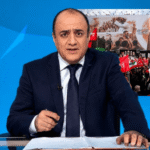 گیجی خبری اینترنشنال در برابر تشییع میلیونی پیکر رهبر شهید
